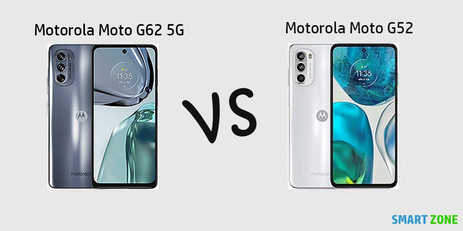 Motorola Moto G52 vs Motorola Moto G62 5G Specifications Comparison